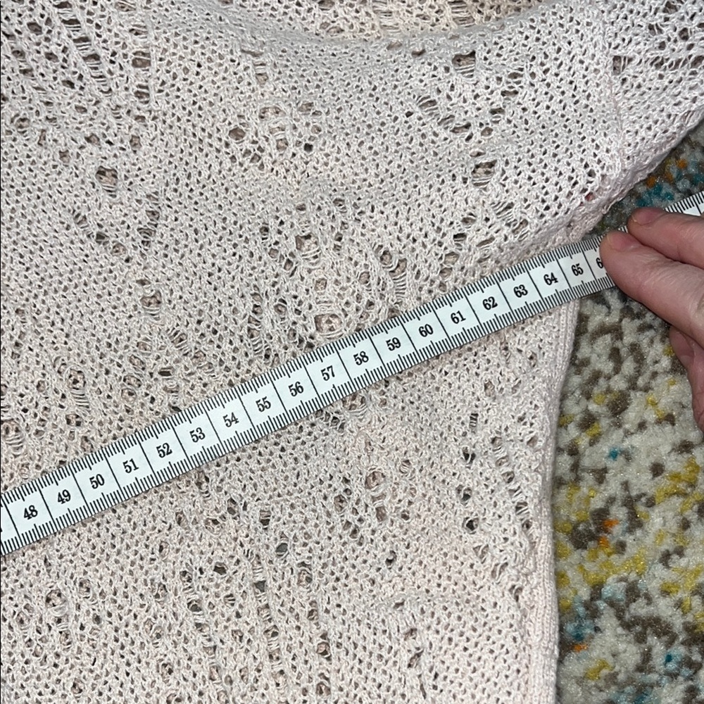 Free People Knit Cardigan in Light Pink S - Picture 7 of 11